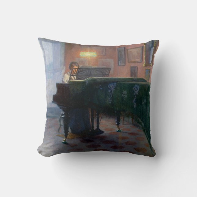 Piano Player (Pianist) (kvinnlig musiker) Kudde (Framsida)