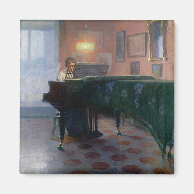 Piano Player (Pianist) (kvinnlig musiker) Magnet (Framsidan)