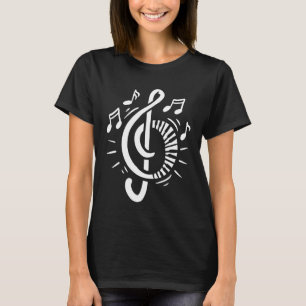 Piano Player Pianist Music Clef Tangentbord Gift T Shirt