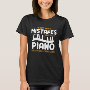 Piano Player Pianist Tangentbord Keyboardist Te T Shirt