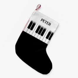 Piano Player Pianist Tangentbord Liten Julstrumpa