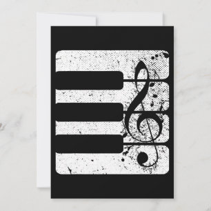 Piano Player Tangentbord Treble Clef Musical Instr Inbjudningar