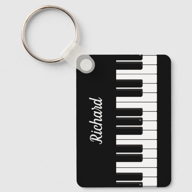 Piano Player Teacher Personalised Keyboard Nyckelring (Framsida)
