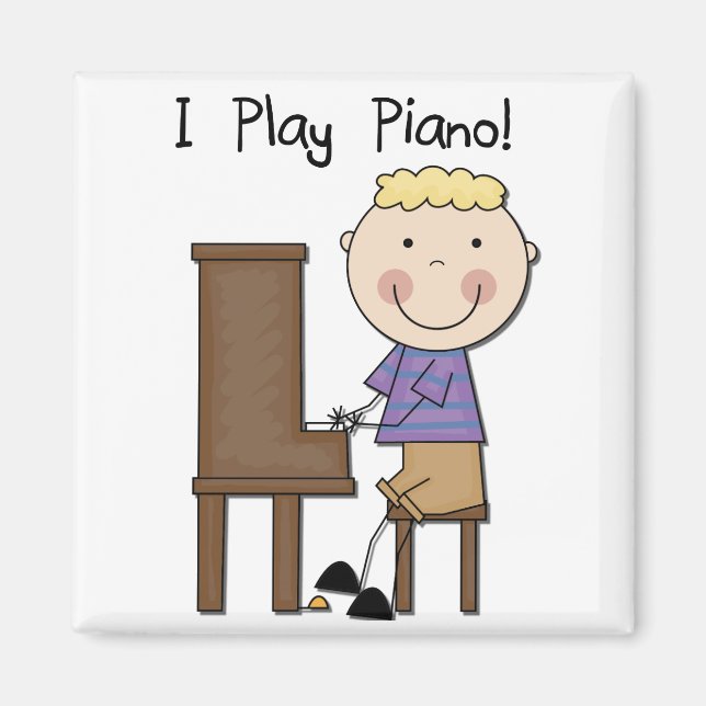 Piano Player Tshirts och Gifts Magnet (Framsidan)