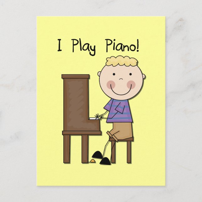 Piano Player Tshirts och Gifts Vykort (Framsida)