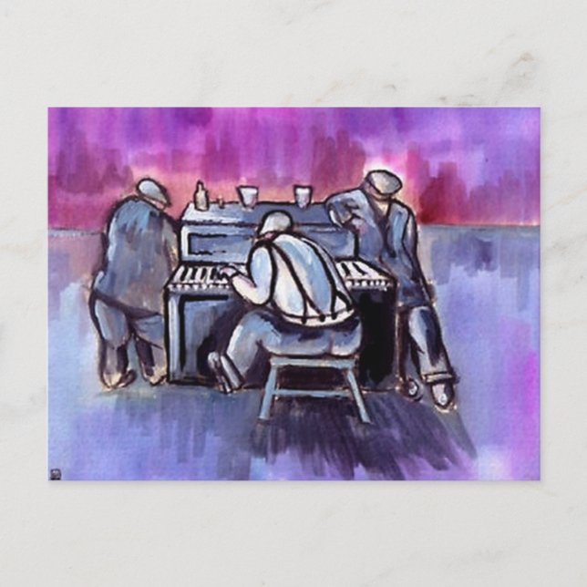 PIANO PLAYER VYKORT (Framsida)
