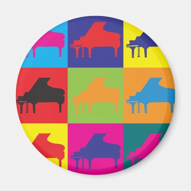 Piano Pop Art Magnet (Framsidan)