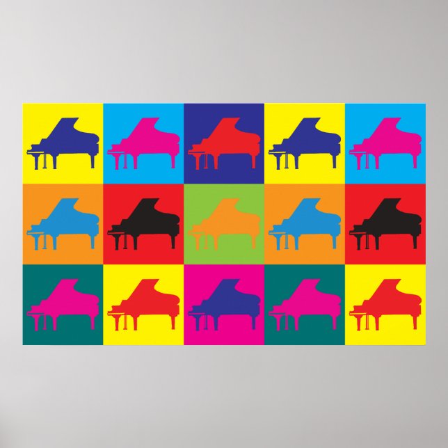 Piano Pop Art Poster (Framsidan)