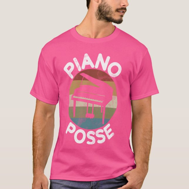 Piano posse Instrument Funny Player Quote Band T Shirt (Framsida)
