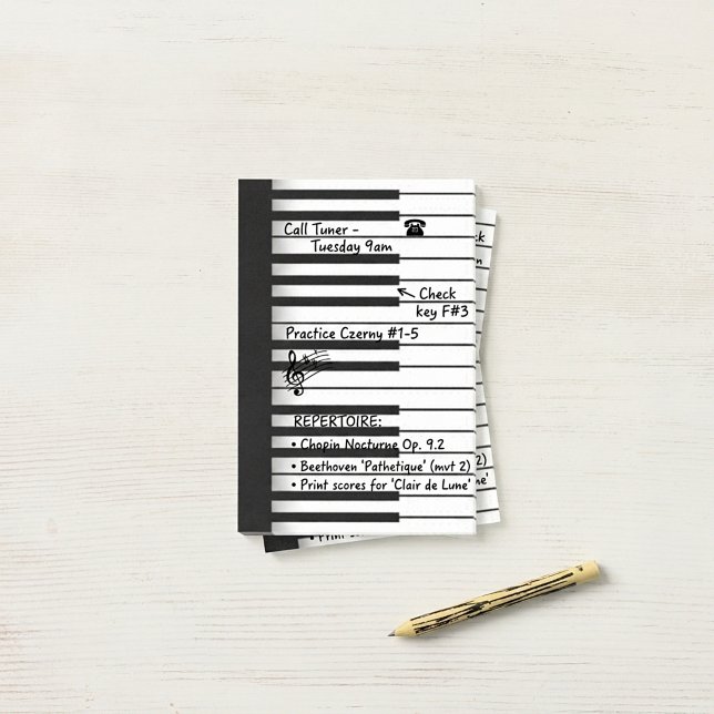 Piano Post-it Block (Skapare uppladdad)
