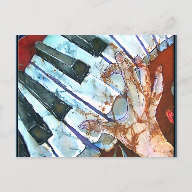 PIANO POSTCARD VYKORT (Framsida)