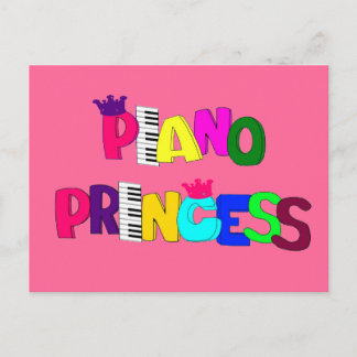 Piano Princess Card Vykort