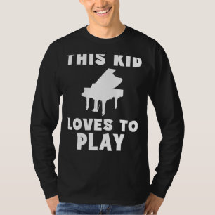 Piano Prodigy! Detta Kid Kärlek för att spela Pian T Shirt