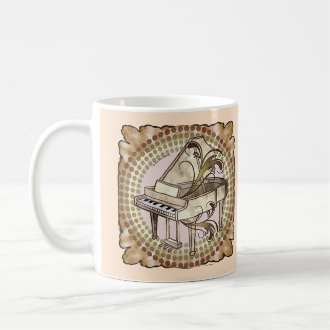 Piano Rhythm mug Kaffemugg (Vänster)