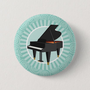 Piano Roligt Turcos Swirl Music Knapp