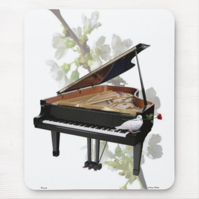 Piano-Romantic Music- Mousepad Musmatta (Framsidan)