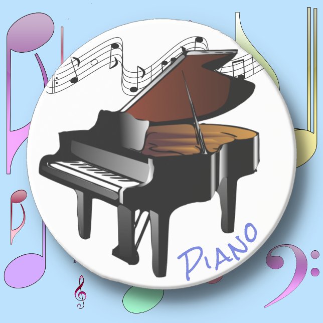 PIANO - Round Sandstone Beverage Coaster Underlägg (Skapare uppladdad)
