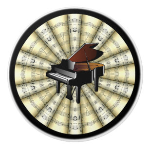 Piano~ rullade notblad~-svart, eller några färga knopp