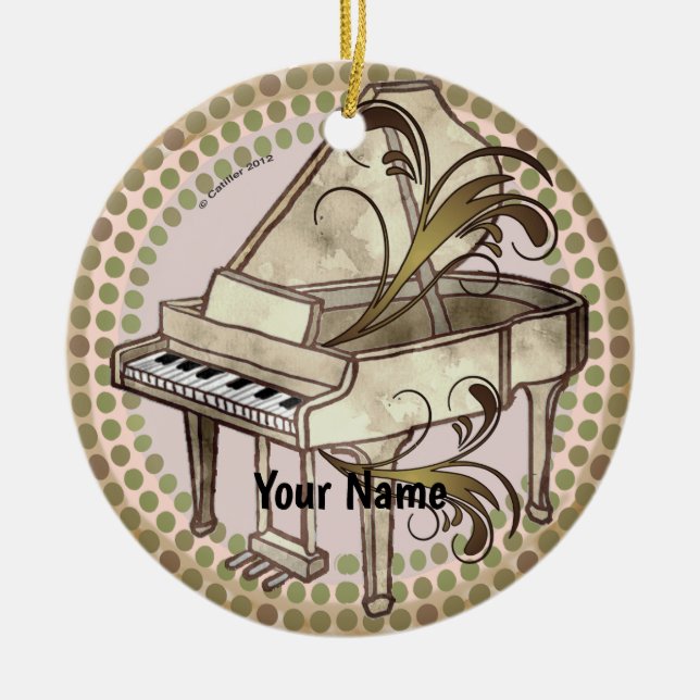 Piano rytm  julgransprydnad keramik (Framsidan)