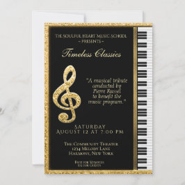 Piano Skäl Guld Baby Grand Inbjudningar