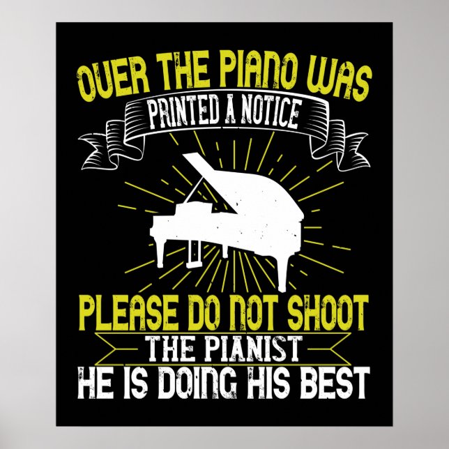 Piano - Skjut inte pianisten! Poster (Framsidan)