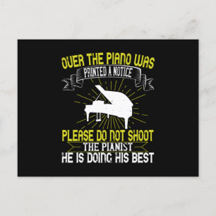 Piano - Skjut inte pianisten! Vykort