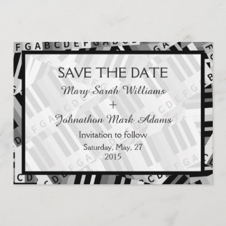 Piano sparar inbjudan till bröllopsbröllop