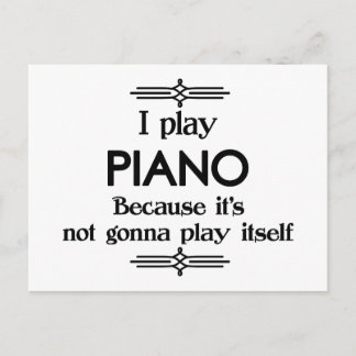 Piano - Spela Själv Rolig Deco Musik Vykort