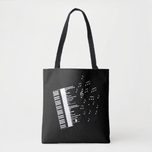 Piano Spelare i Musik noter Bird Pianist Tygkasse