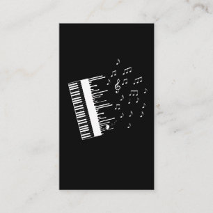 Piano Spelare i Musik noter Bird Pianist Visitkort