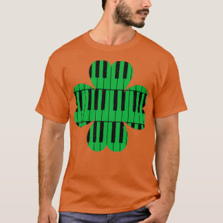 Piano St patricks day Klöver Irish Gift Idea T Shirt