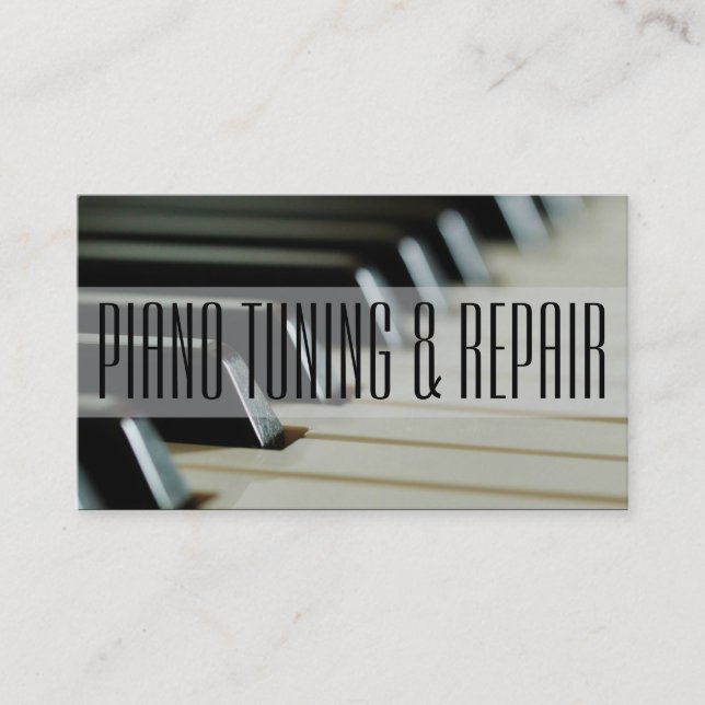 Piano stämning & reparation Musiklärare Företag Visitkort (Framsida)
