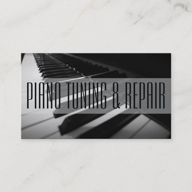 Piano stämning & reparation Musiklärare Företag Visitkort (Framsida)