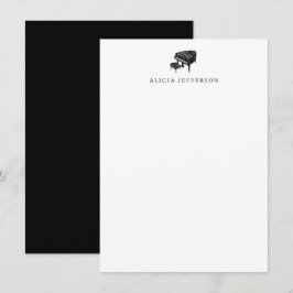 Piano Stationery - Personlig Piano Note Cards Anteckningskort