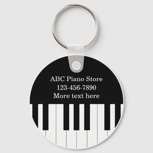 Piano Store Anpassningsbar Business Keychains Nyckelring (Framsida)