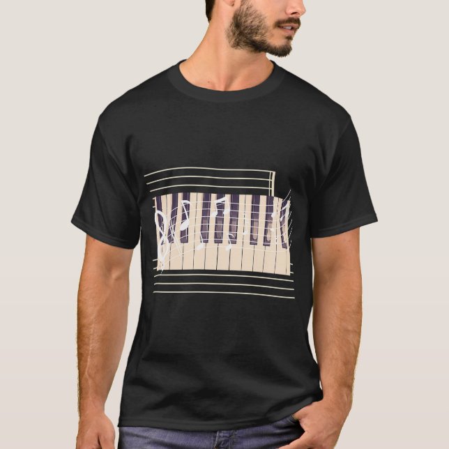 piano t shirt (Framsida)
