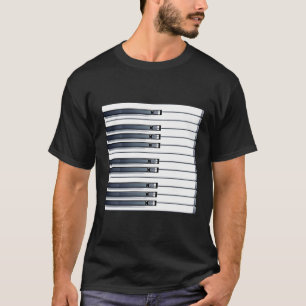 Piano T Tangentbord Music Piano Nycklar för Piano Shirt