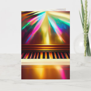 Piano, tangent välkomst-/notkort kort