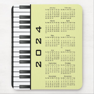 Piano Tangentbord 2024 Calendar Mousepad Musmatta