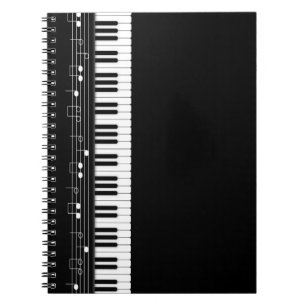 Piano tangentbord anteckningsbok