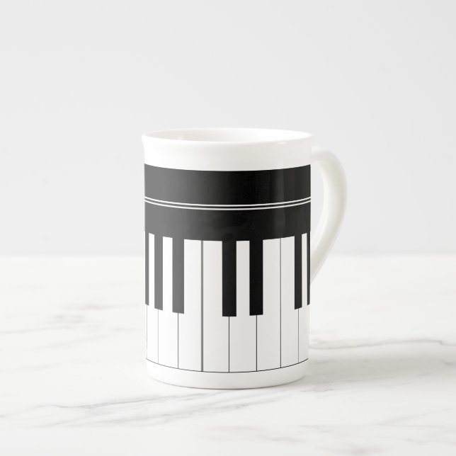 Piano tangentbord benporslin mugg (Framsida höger)