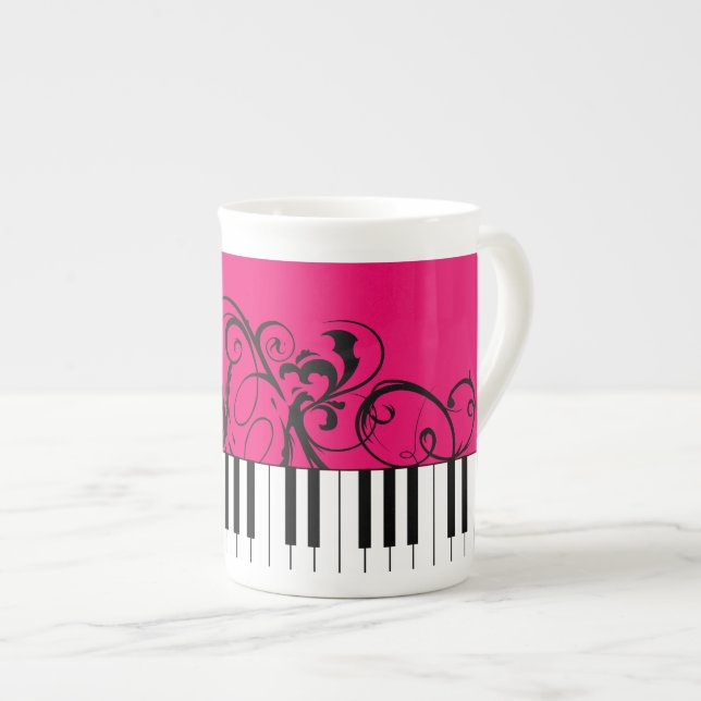 Piano Tangentbord Benporslin Mugg (Framsida höger)