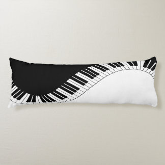 Piano Tangentbord Black and White Music Design Kroppskudde