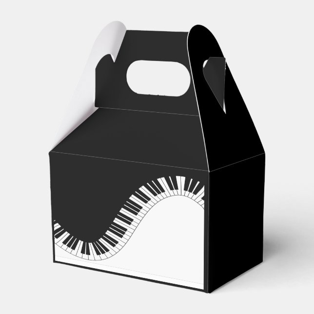 Piano Tangentbord Black and White Music Design Presentaskar (Framsidan Sidan)