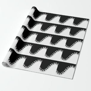 Piano Tangentbord Black and White Music Design Presentpapper