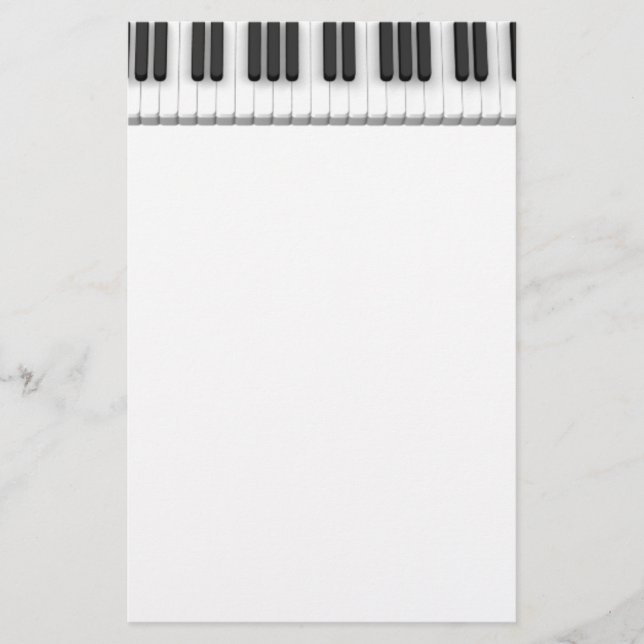 Piano tangentbord brevpapper (Framsida)
