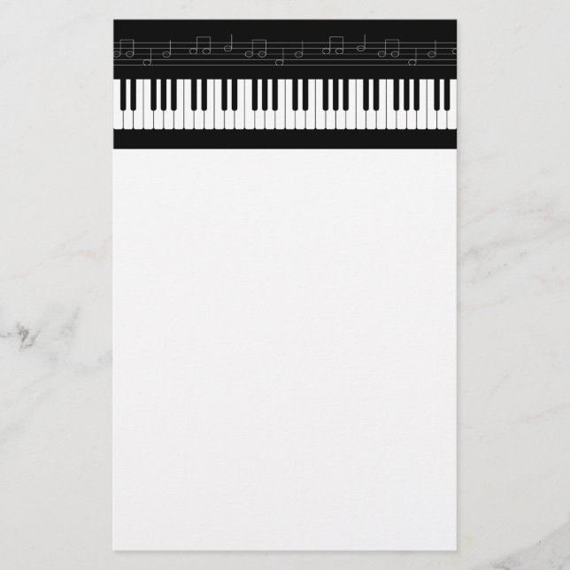 Piano tangentbord brevpapper (Framsida)