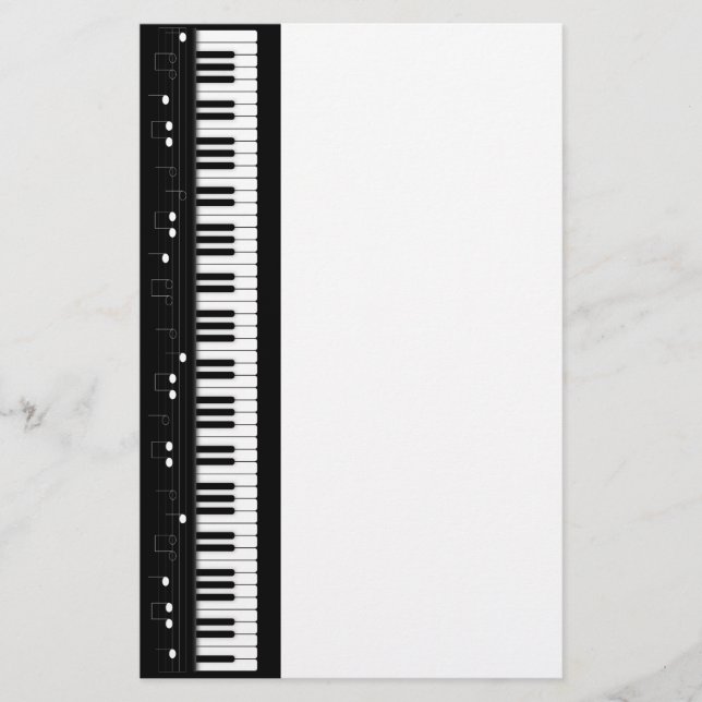 Piano tangentbord brevpapper (Framsida)