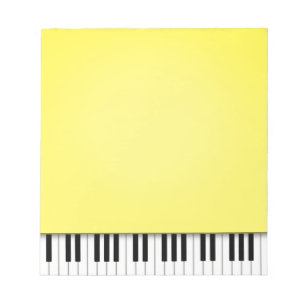 Piano Tangentbord Bright Gult 5.5x6 Music Anteckningsblock
