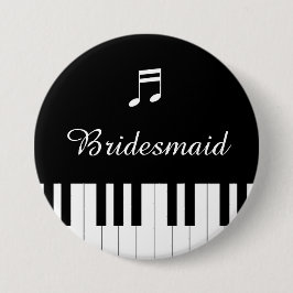 Piano Tangentbord Bröllop Button Bridesmaid Knapp
